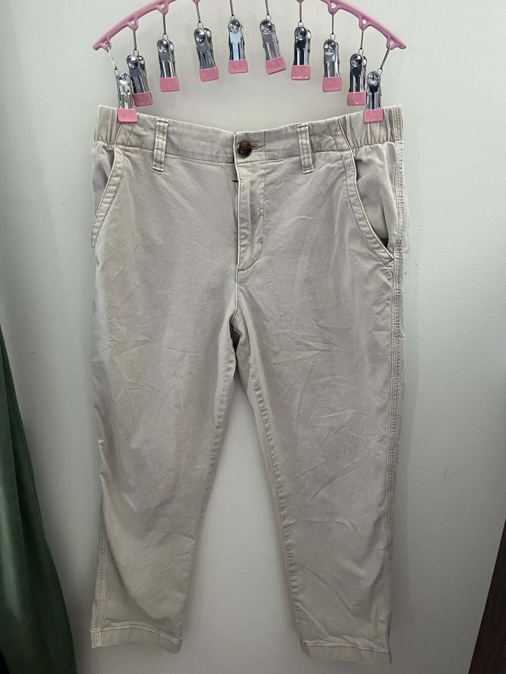 Old Navy OG Chino Pants Size S Petite Beige High Rise